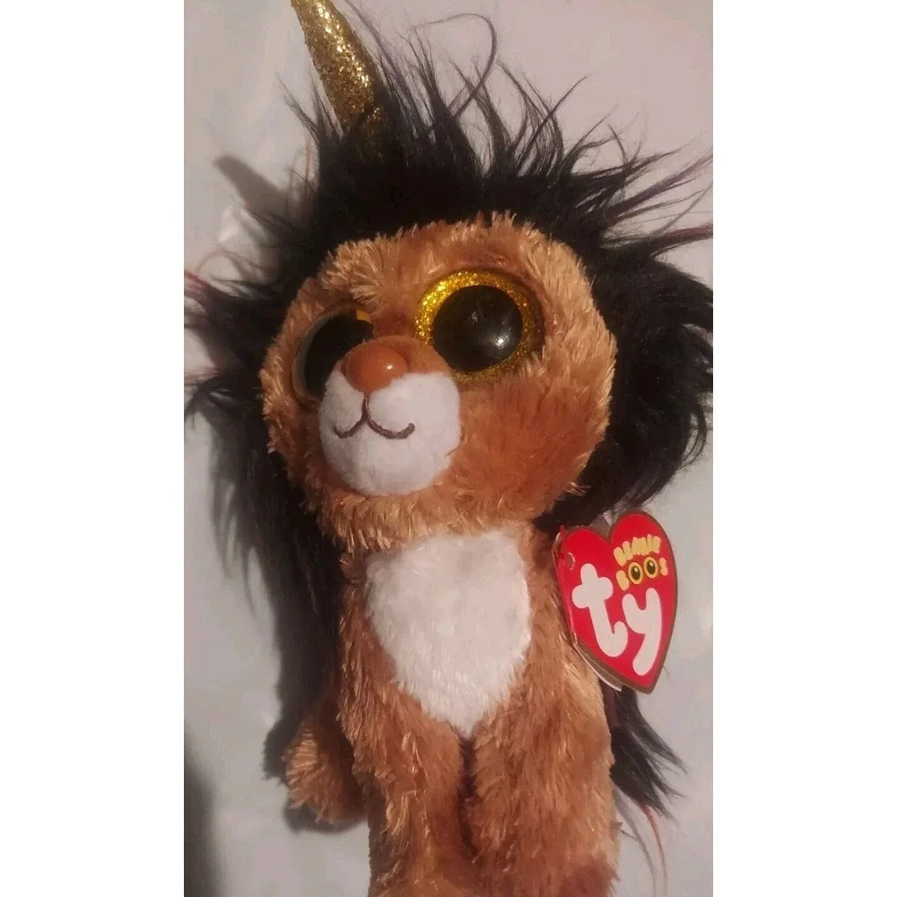 Ty Beanie Boo Ramsey‎ The Lion Unicorn Plush Stuffed Animal Toy 8 Inch